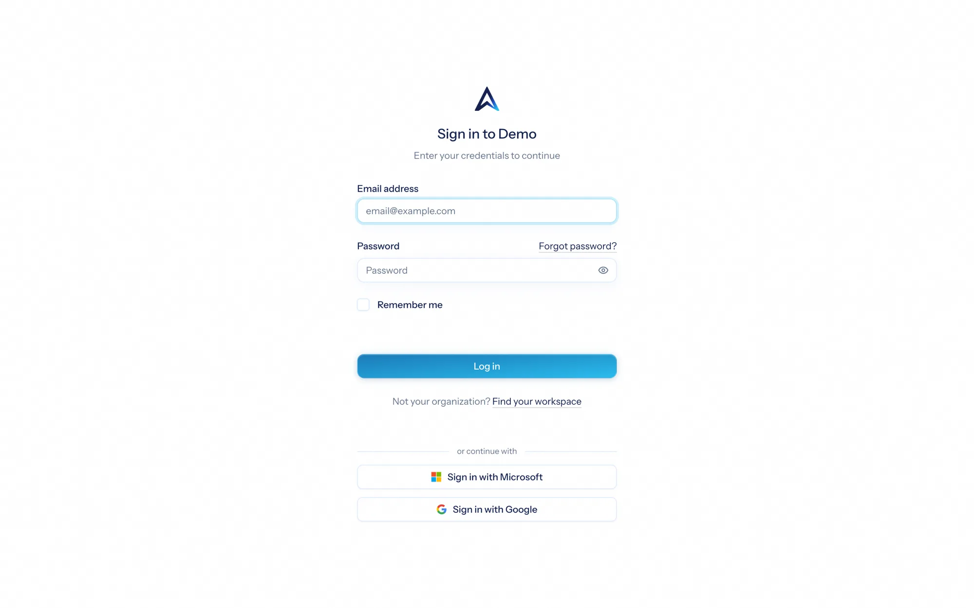 Signing in to your organization