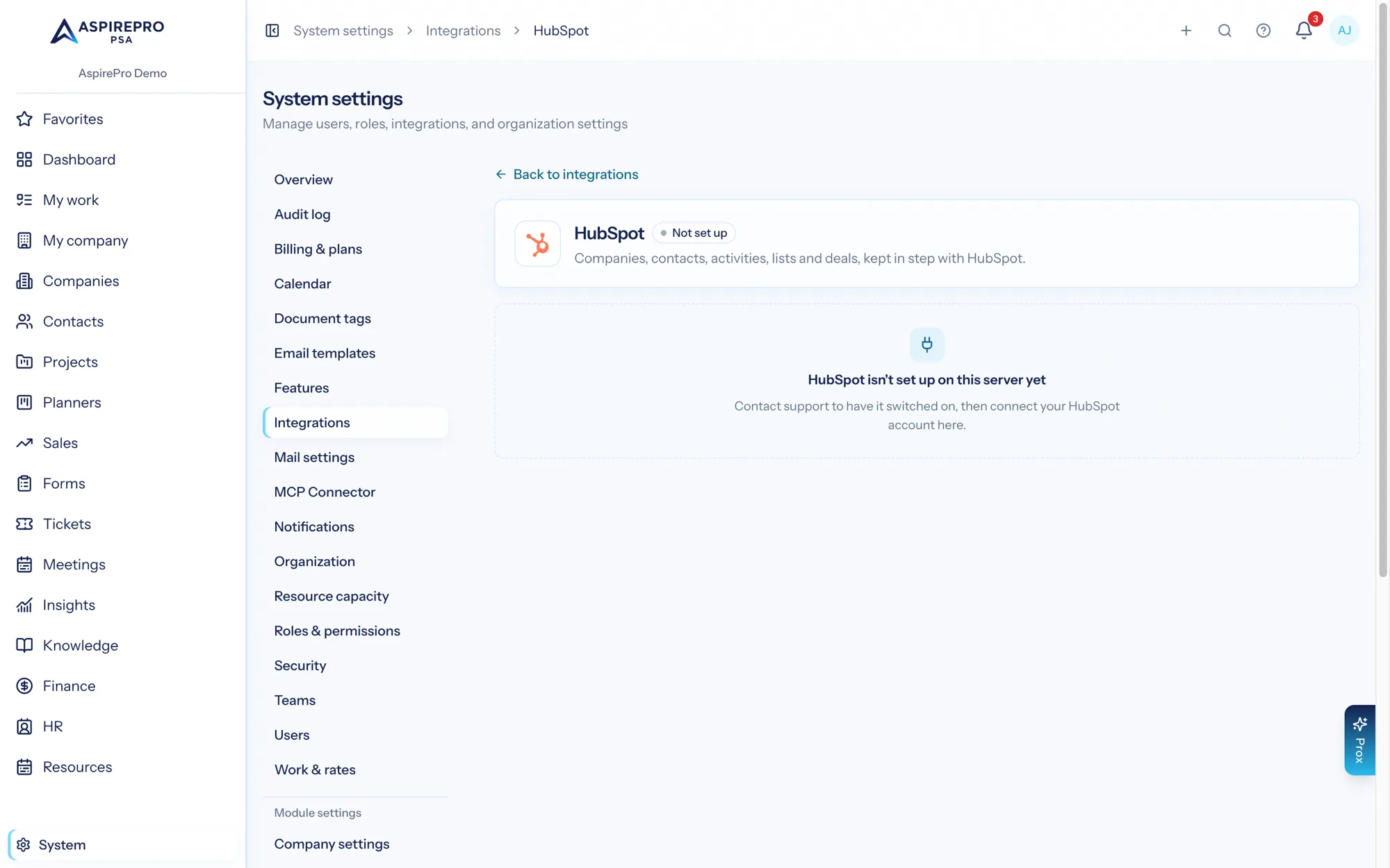 The HubSpot settings page once connected: the Sync tab, with what syncs and which way, when both sides changed, matching and import scope