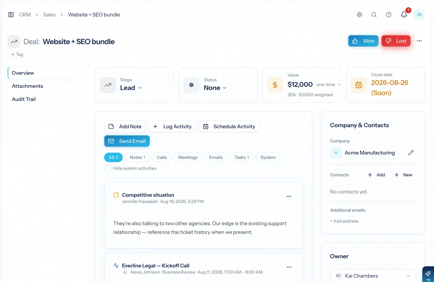CRM in AspirePro